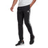 Pantaloni neri adidas Essentials Single Jersey Tapered Open Hem 3-Stripes, Abbigliamento Sport, SKU a723000035, Immagine 0